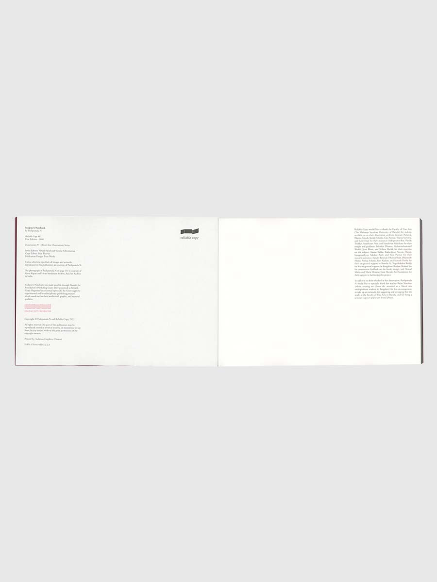 Sculptor’s Notebook by Reliable Copy